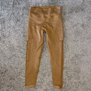 Gold High-Waisted Leggings